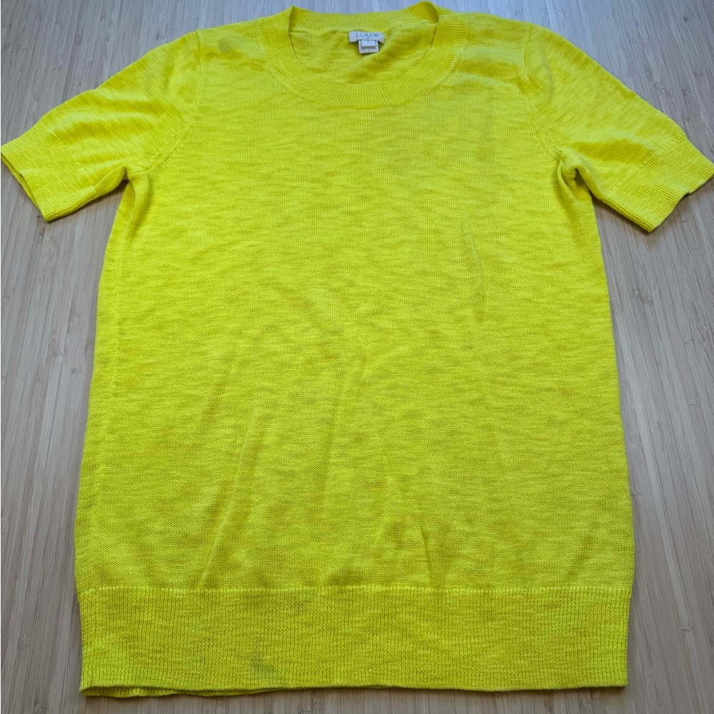 J. Crew Sunny Yellow Knit Top Sz S